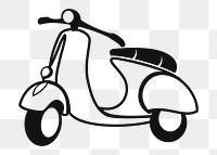 Scooter png sticker vehicle illustration, transparent background. Free public domain CC0 image.