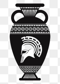 Greek vase png sticker object illustration, transparent background. Free public domain CC0 image.