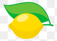 Lemon png sticker fruit illustration, transparent background. Free public domain CC0 image.