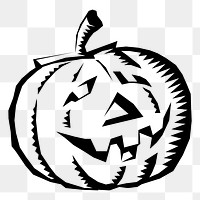 Jack O'Lantern png sticker Halloween illustration, transparent background. Free public domain CC0 image.