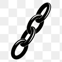 Chain png sticker, black and white illustration, transparent background. Free public domain CC0 image.