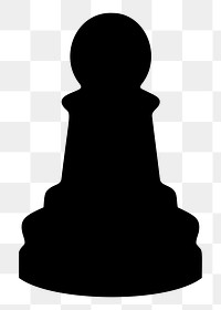 Png bishop chess silhouette sticker, transparent background. Free public domain CC0 image.