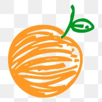 Orange png sticker fruit illustration, transparent background. Free public domain CC0 image.