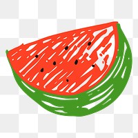 Watermelon  png sticker fruit illustration, transparent background. Free public domain CC0 image.