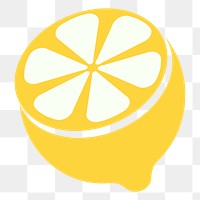 Lemon, citrus  png sticker fruit illustration, transparent background. Free public domain CC0 image.