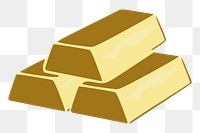 Gold bars png sticker, transparent background. Free public domain CC0 image.