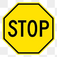 Stop sign png sticker, transparent background. Free public domain CC0 image.