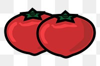 Tomatoes png sticker, transparent background. Free public domain CC0 image.