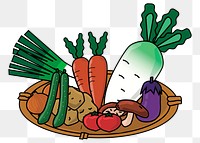 Vegetables png sticker, transparent background. Free public domain CC0 image.