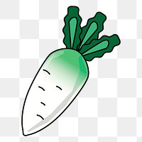 Radish png sticker, transparent background. Free public domain CC0 image.