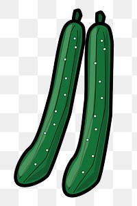 Cucumber png sticker, transparent background. Free public domain CC0 image.