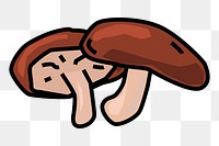 Mushroom png sticker, transparent background. Free public domain CC0 image.