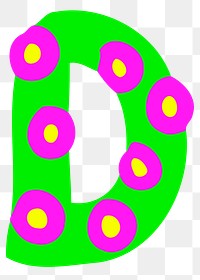 D alphabet png sticker, transparent background. Free public domain CC0 image.