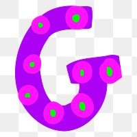 G alphabet png sticker, transparent background. Free public domain CC0 image.