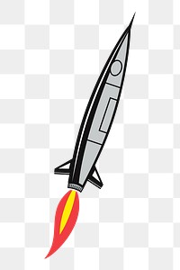 Rocket png sticker, transparent background. Free public domain CC0 image.