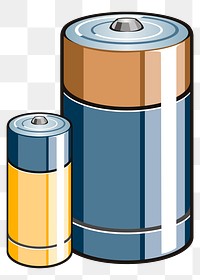  Batteries png sticker, transparent background. Free public domain CC0 image.