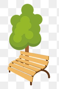 Park bench png sticker, transparent background. Free public domain CC0 image.