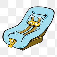 Car seat png sticker, transparent background. Free public domain CC0 image.