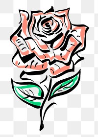 Rose png sticker, transparent background. Free public domain CC0 image.