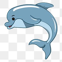 Dolphin  png sticker, transparent background. Free public domain CC0 image.