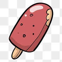 Popsicle  png sticker, transparent background. Free public domain CC0 image.