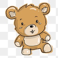 Teddy bear png sticker, transparent background. Free public domain CC0 image.