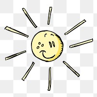 Sun cartoon  png sticker, transparent background. Free public domain CC0 image.