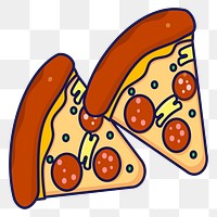 Pizza png sticker, transparent background. Free public domain CC0 image.