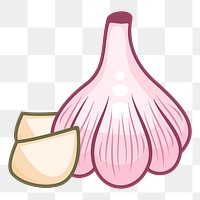 Garlic png sticker, transparent background. Free public domain CC0 image.