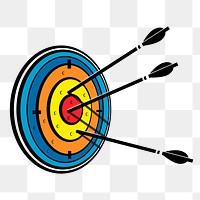 Dartboard png sticker, transparent background. Free public domain CC0 image.