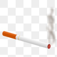 Cigarette png sticker, transparent background. Free public domain CC0 image.