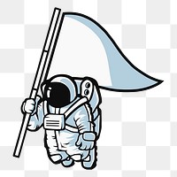 Astronaut png sticker, transparent background. Free public domain CC0 image.