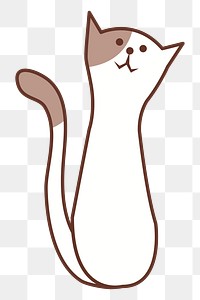 Cute cat png sticker, transparent background. Free public domain CC0 image.