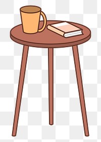 Bar table png sticker, transparent background. Free public domain CC0 image.