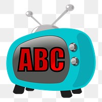 Retro television  png sticker, transparent background. Free public domain CC0 image.