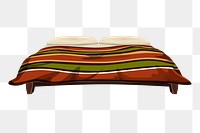 Bed png sticker, transparent background. Free public domain CC0 image.