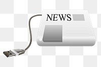 E-news png sticker, transparent background. Free public domain CC0 image.