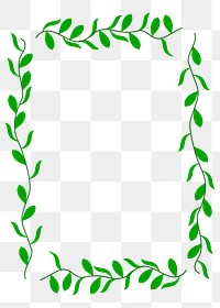 Leaf frame png sticker, transparent background. Free public domain CC0 image.