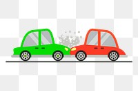 Car accident  png sticker, transparent background. Free public domain CC0 image.