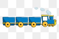 Toy train png sticker, transparent background. Free public domain CC0 image.