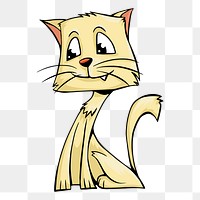 Cat cartoon png sticker, transparent background. Free public domain CC0 image.