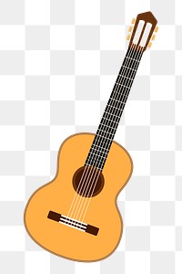 Guitar png sticker, transparent background. Free public domain CC0 image.