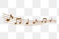 Musical notes png sticker, transparent background. Free public domain CC0 image.