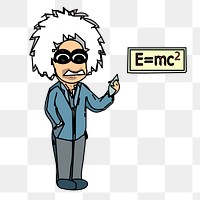 Einstein png sticker, transparent background. Free public domain CC0 image.