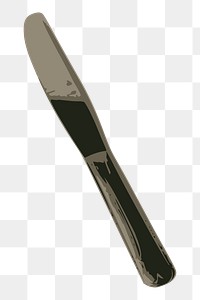 Butter knife png sticker, transparent background. Free public domain CC0 image.