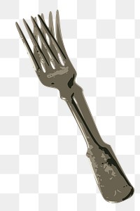 Fork png sticker, transparent background. Free public domain CC0 image.