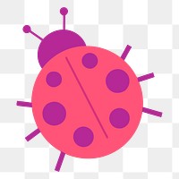 Ladybug png sticker, transparent background. Free public domain CC0 image.
