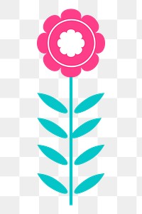 Pink flower png sticker, transparent background. Free public domain CC0 image.