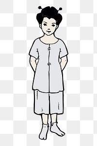 Paper doll png sticker, transparent background. Free public domain CC0 image.