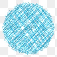 Png blue scribble sticker, transparent background. Free public domain CC0 image.